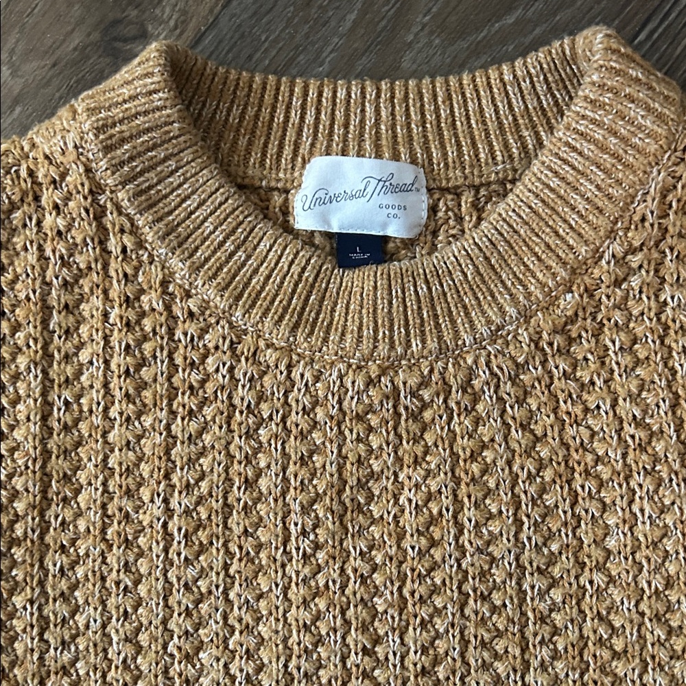 Universal Thread Textured Mustard Sweater - Picture 4 of 6